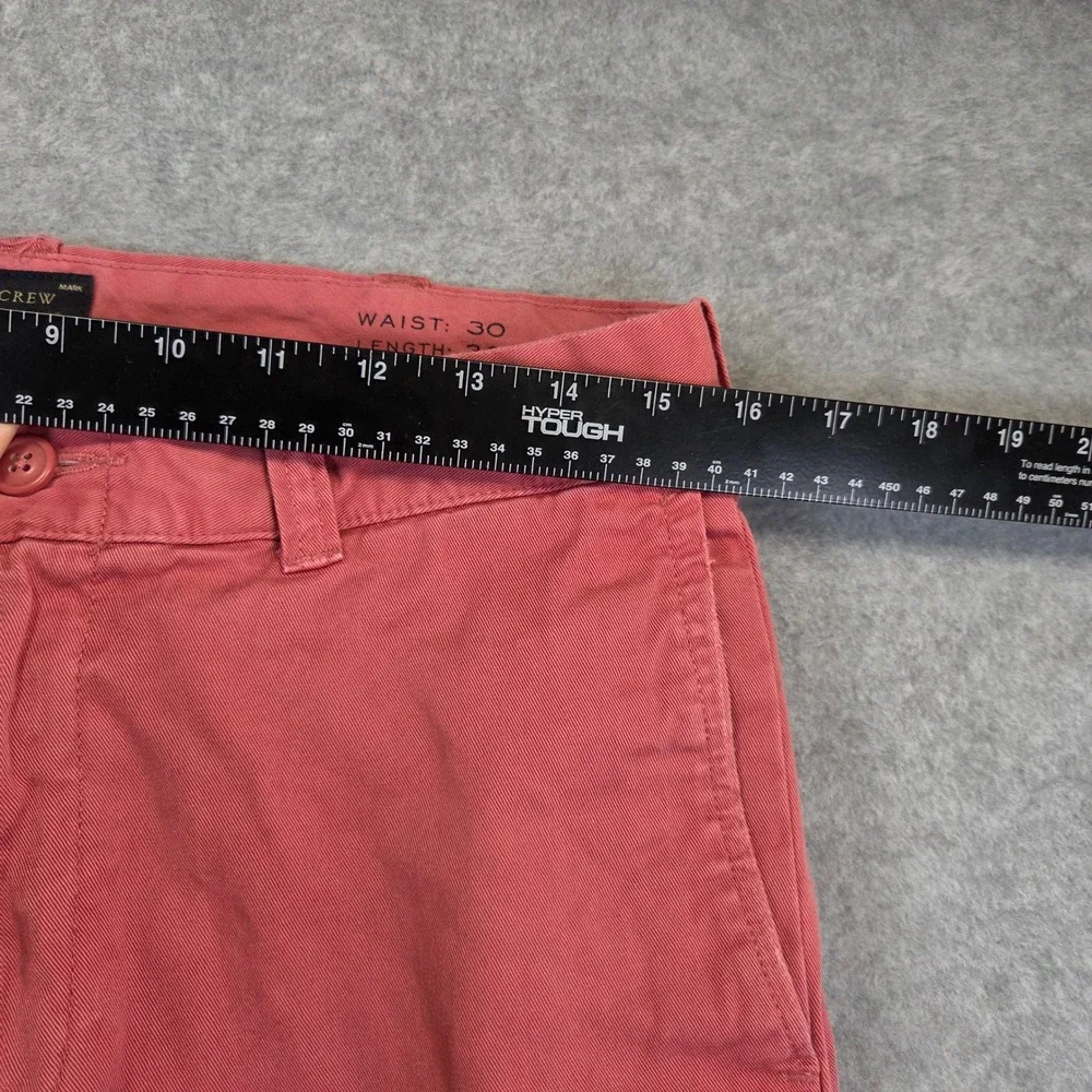 J.Crew Sun Faded Chino Pants Mens 30x32 Salmon Pink Slim Straight Cotton Twill